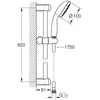 Image de Grohe - Ensemble de douche Tempesta 100 3 jets