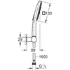 Image de Ensemble de douche, douchette 3 jets cube et support mural GROHE Rainshower SmartActive 130