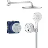 Image de Ensemble de douche encastrÃ© - Tous les types de jets - Mitigeur thermostatique - GROHE - 34877000 - Gris