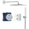 Image de Ensemble de douche encastrÃ© - 1 jet - Mitigeur thermostatique - GROHE - 34881000 - Gris