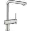 Image de GROHE Robinet de Cuisine Minta Plage de Rotation de 0Â°/150Â°/360Â° Supersteel Bec en L 32168DC0