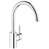 Image de GROHE Robinet de cuisine Concetto, bec haut, plage de rotation Ã  0/150/360, StarLight, basse pression 31132001 Import Allemagne