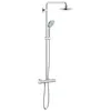 Image de Colonne thermostatique EUPHORIA SYSTEM 180 GROHE 27296001 - tÃªte Ã 18 cm + douchette 3 jets - chromÃ©