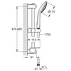 Image de GROHE Ensemble de douche 3 jets avec barre Euphoria 110 Massage 27231001
