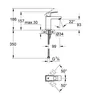 Image de MITIGEUR POUR LAVABO EUROCUBE BEC BACS CORPS LISSE ECOJOY GROHE FRIEDRICH