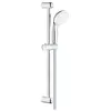 Image de Ensemble TEMPESTA 100 GROHE 2759810E douchette 2 jets + barre 60 cm + flexible 175 cm - chrome & blanc