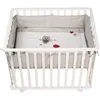 Image de Parc BÃ©bÃ© 100x75 Cm + Tapis "Adam Et Eule" ImprimÃ© Chouette + 4 Roues - Roba - Bois Blanc