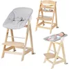 Image de Roba Chaise Haute Ãvolutive "Born Up" 2 En 1 Naturel + Transat Gris "Roba Style