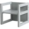 Image de Roba Tabouret D'enfant - Style Maison De Campagne - Chaise RÃ©versible Ã 3 Hauteurs D'assise - Bois Gris