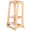 Image de Tour D'apprentissage Montessori - Roba - Bambou - RÃ©glable En Hauteur - Supporte 80 Kg