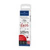 Image de 4 feutres Pitt Artist Pen Lettering noirs et rouge