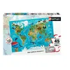 Image de Puzzle N Nathan Puzzle 45 P - Carte Du Monde Des Animaux
