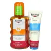 Image de Eucerin Crème solaire Duo Soleil Oil Control transparent SPF 50 + Mini SOULAGEMENT SENSIBLE APRÈS SOLEIL GRATUIT