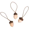 Image de Glands décoratif avec accroche - 2 x 3,5 cm - 6 pcs