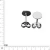Image de Boucles d'oreilles pour oreilles percées avec plateau - Ø 6 mm - Couleur Argent vieilli x 2 paires