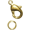 Image de Fermoir Mousqueton + Anneau Couleur Or 9.5 mm