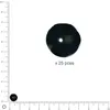 Image de Perles Renaissance - Noir - Ø 8 mm x 25 pces