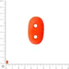 Image de Perle en verre dépoli - Néon - Ovale 2 trous - 5 x 3 mm - Orange Fluo