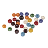 Image de Perles en verre opaque à grand trou multicolore 5,4 mm x 55 g