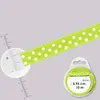 Image de Ruban satin à pois - rouleau de 10 m x 0,95 cm Vert anis