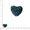 Image de Perle Shamballa - Coeur - 1,6 x 1,2 cm - Bleu Roy