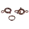Image de Fermoir à ressort avec Anneau fendu ø 7 mm Couleur Or rose 4 pcs