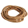 Image de Lanière ronde en cuir de boeuf ø 2mm x 100 cm Beige 2 pcs Beige