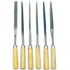 Image de Limes pour stéatite - Manche en bois - 6 pcs