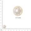 Image de Perles Renaissance - Blanc - Ø 12 mm x 21 pces
