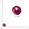 Image de Perles Renaissance - Bordeaux - Ø 12 mm x 21 pces