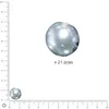 Image de Perles Renaissance - Gris argenté - Ø 12 mm x 21 pces