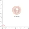 Image de Perles Renaissance - Rose poudré - Ø 8 mm x 25 pces