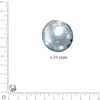 Image de Perles Renaissance - Gris argenté - Ø 8 mm x 25 pces