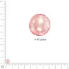 Image de Perles Renaissance - Rose coquille - Ø 6 mm x 45 pces