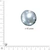 Image de Perles Renaissance - Gris argenté - Ø 6 mm x 45 pces