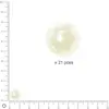 Image de Perles Renaissance - Blanc neige - Ø 12 mm x 21 pces