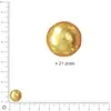 Image de Perles Renaissance - Jaune soleil - Ø 12 mm x 21 pces