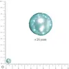 Image de Perles Renaissance - Turquoise - Ø 8 mm x 25 pces
