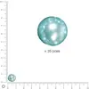Image de Perles Renaissance - Turquoise - Ø 10 mm x 35 pces