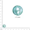 Image de Perles Renaissance - Turquoise - Ø 12 mm x 21 pces