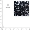 Image de Olives facettées dépolies - Noir - 6 x 4 mm x 50 pces