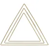 Image de 3 Anneaux en mÃ©tal triangle dorÃ© - 20, 25 et 30 cm