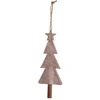 Image de Sapin de Noël en feutrine à suspendre 6 x 17 cm Coeurs
