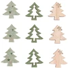 Image de Sapins de Noël Bois & Feutrine 4,5 cm 9 pcs
