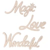 Image de Mots Love Magic Wonderful en bois 3 pcs