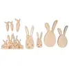 Image de Lapins de Pâques et amis en Bois - 8 pcs
