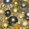 Image de Serviette - Boules de Noël dorées