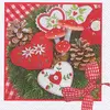Image de Serviette - Coeurs brodés