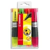 Image de Stabilo Pochette De 4 Surligneurs Pointe BiseautÃ©e Encre Liquide Assortis Luminator