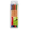 Image de Stabilo Pochette De 4 Stylos Feutres Greenpoint Assortis, Noir, Bleu, Rouge, Vert. Pointe 0,8 Mm